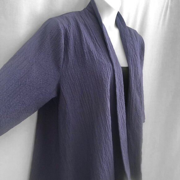 Habitat Blue Crinkle Draped Jacket Size XL - Picture 2 of 8